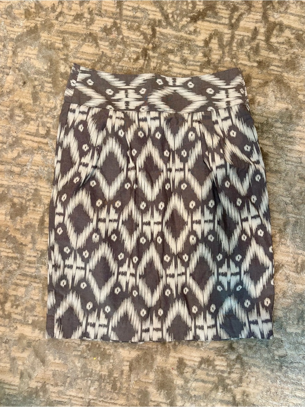 Banana Republic Black and White Ikat Pencil Skirt